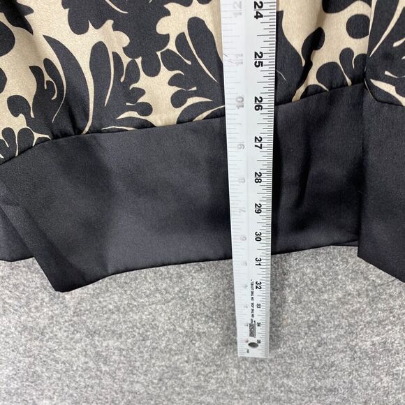 Apt. 9 Blouse Women M Medium Black Paisley Square Neck 3/4 Sleeve Pullover - Picture 8 of 9